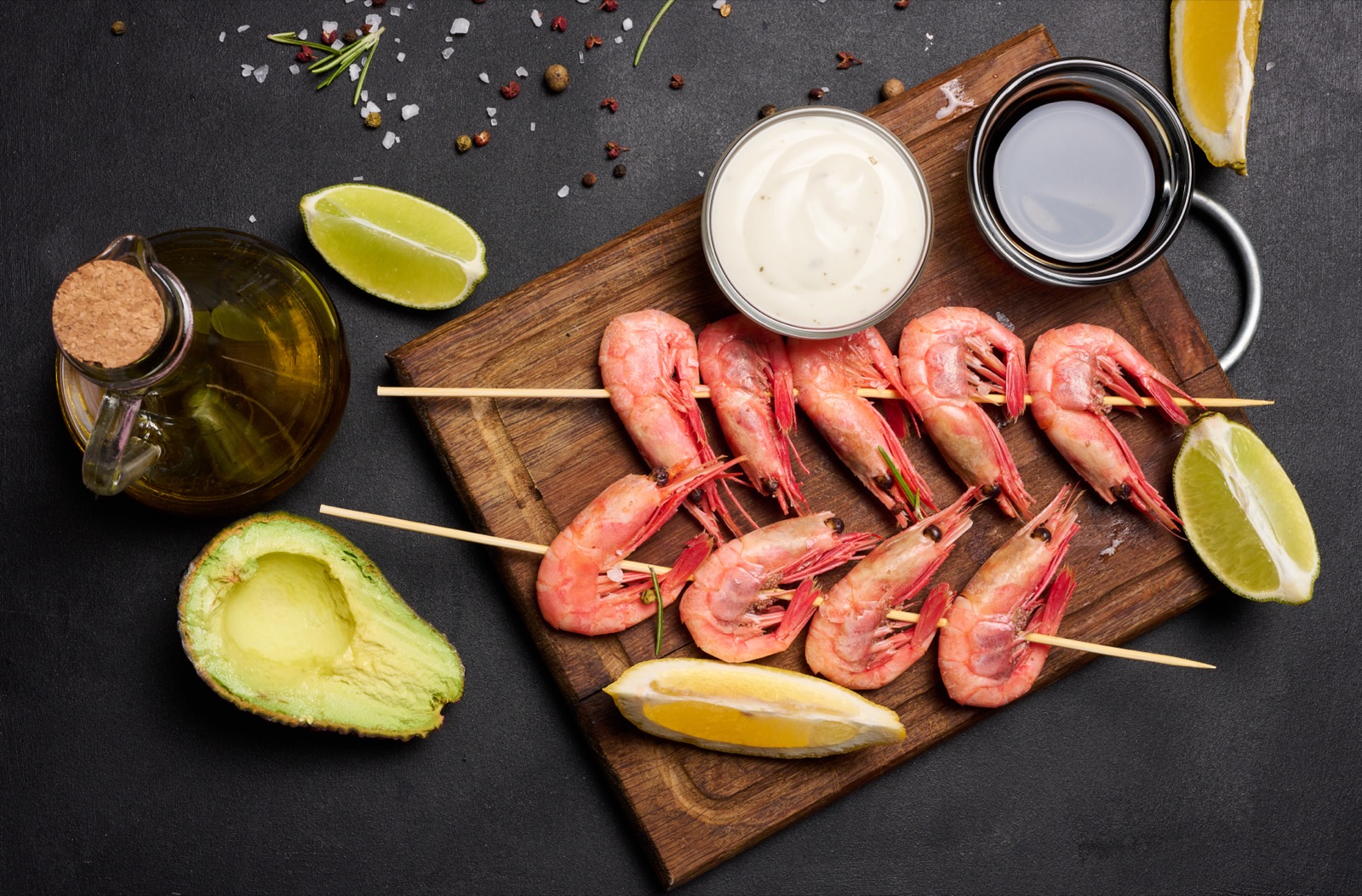 Palta con Camarones